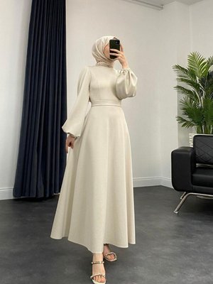 Yanni Scuba Elbise Bej Yanni Scuba Elbise Bej