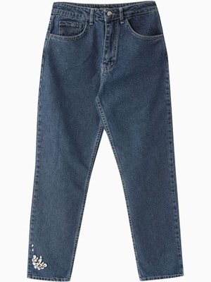 Lacivert Renkli Taşlı Denim Lacivert Renkli Taşlı Denim