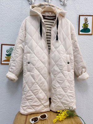 Baklava Dokuma Şişme Mont