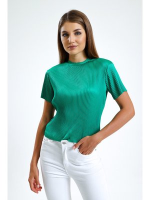 Zümrüt Yeşi̇li̇ Duru Piliseli Bluz