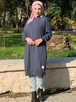 Lacivert Soul Puane Uzun Sweat