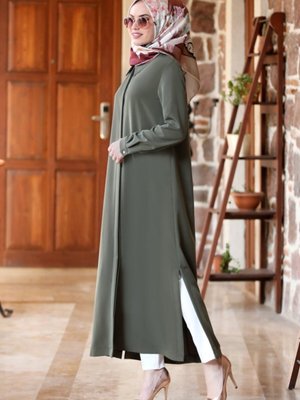 Haki Uzun Krep Tunik