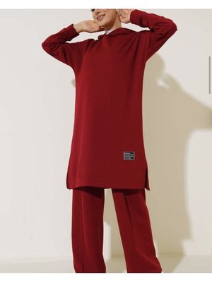 Pamuklu İplik Eşofman Takımı Kapüşonlu İkili Takım