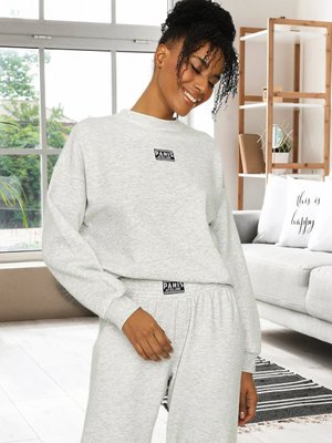 Gri Basic Örme Sweatshirt Gri Basic Örme Sweatshirt