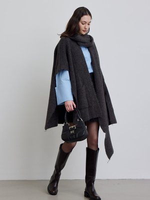 Cozy Atkılı Triko Hırka Antrasit Cozy Atkılı Triko Hırka Antrasit