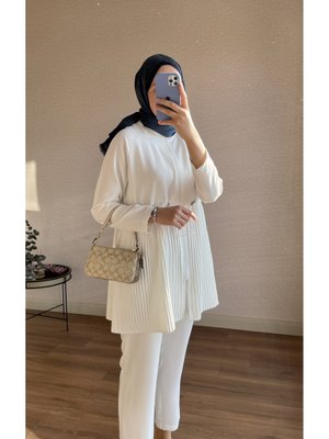 Piliseli Beli Büzgülü Fermuarlı Ceket Kap