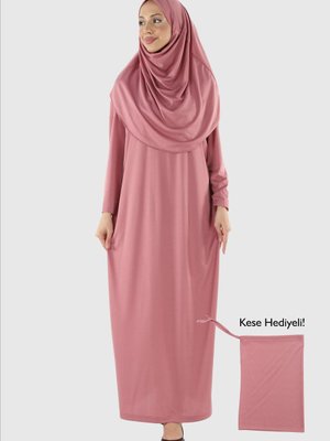 Parça Kaymaz Başörtülü Namaz Elbise Parça Kaymaz Başörtülü Namaz Elbise