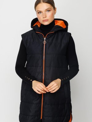 Basen Örten Kapitone İçi Dolgulu Renkli Astarlı Spor Zamansız Yelek Siyah/oranj Basen Örten Kapitone İçi Dolgulu Renkli Astarlı Spor Zamansız Yelek Siyah/oranj