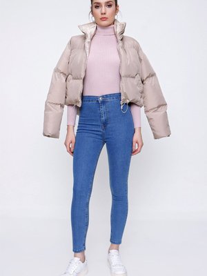 Açık Mavi Cepsiz Joni Jean Pantolon