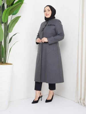 Anne Büyük Beden Ince Kışlık Kaşe Kaban Anne Büyük Beden Ince Kışlık Kaşe Kaban