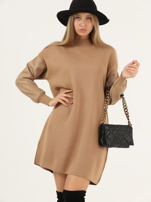 Deri Kol Triko Tunik