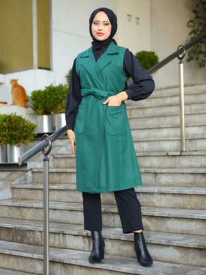 Zümrüt Yeşili Yelek