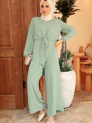 Bağlamalı Mint Tulum