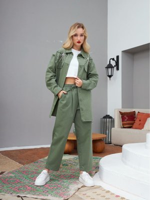 Gabardi Elişlemeli Gömlek