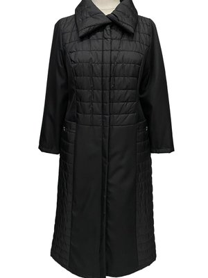 Siyah Micca Gömlek Yaka İç Astarlı Fermuarlı Çift Cep Detaylı Mont