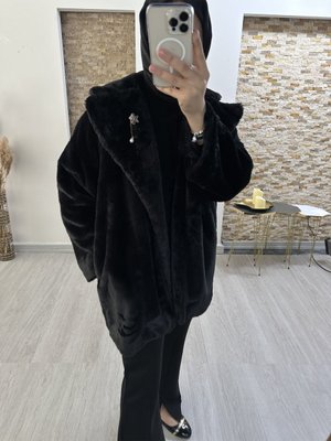 Peluş Kemerli Kaban