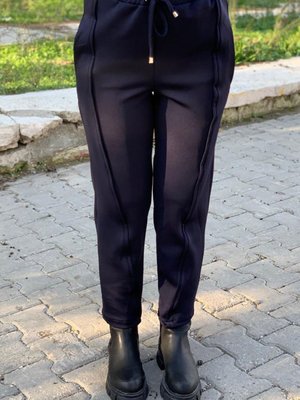 Lacivert Scuba Beli Lastikli Pantolon Lacivert Scuba Beli Lastikli Pantolon