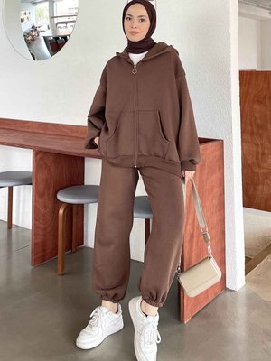 Paça Lastikli Üç İplik Sweat Takım