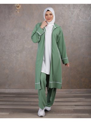 Kadın Tesettür Giyim 3lu Takım Lacost Kumaş