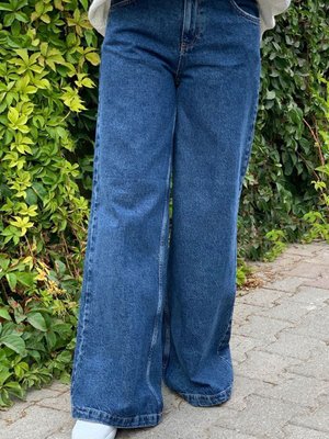 Bol Paça Kot Pantolon Lacivert Bol Paça Kot Pantolon Lacivert