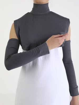 Koyu Gri Yakalık Kolluk Çıtçıtlı Set