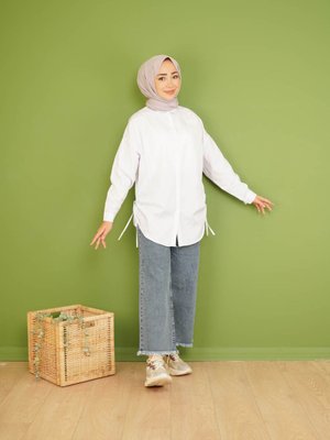 Yanı Büzgülü Gömlek Yanı Büzgülü Gömlek