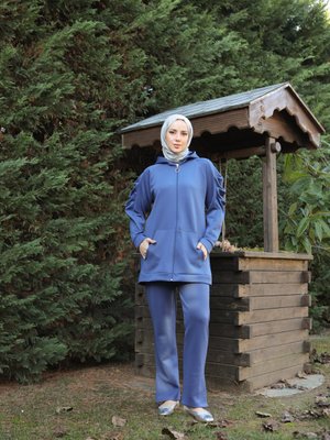 Omuzu Fırfırlı Scuba Takım İndigo