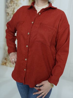 Kadife Gömlek Çift Cepli