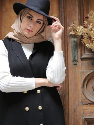 Çelik Örme Triko Kruvaze Yelek