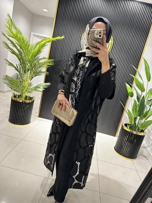 Parça Örme Derili Yelek Siyah