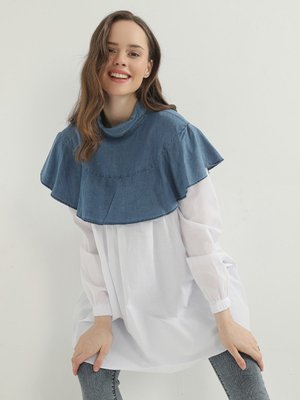 Beyaz Kot Garnili Tunik