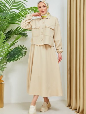 Kapaklı Cepli Etekli Takım Kapaklı Cepli Etekli Takım