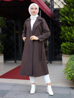 Kahverengi Kuşaklı Kaşe Kap Kahverengi Kuşaklı Kaşe Kap