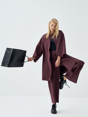 Acı Kahve Oversize Fleto Cepli Scuba Kap