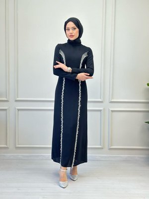 İncili Elbise Siyah İncili Elbise Siyah