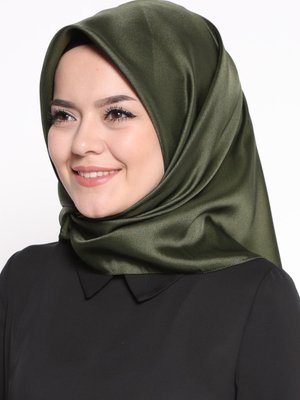 Haki Düz Kristal Eşarp