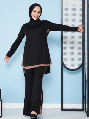 Ispanyol Paça İkili Kombin Siyah Ispanyol Paça İkili Kombin Siyah