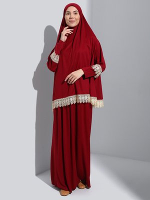 Bordo Namaz Elbisesi Bordo Namaz Elbisesi