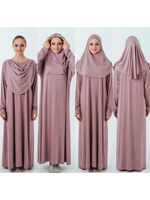 İçin Tasarlanmış Namaz Elbisesi Namazlık (gül Kurusu)