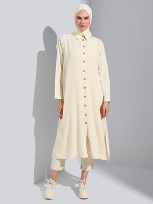 Açık Taş Aerobin Cep Detaylı Uzun Boy Tunik