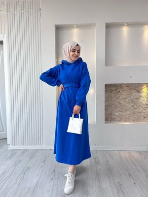 Kapüşonlu Sweat Elbise