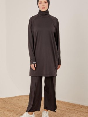 Paçası Ayarlanabilir Spor Pantolon Antrasit