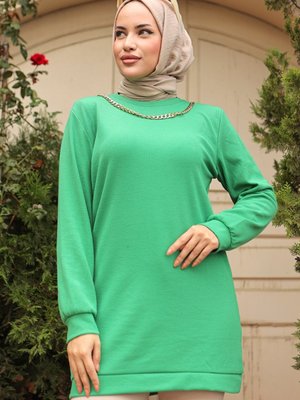 Kolyeli Tunik Yeşil