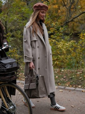 Premıum Kaşe Trenç Kaban Vizon