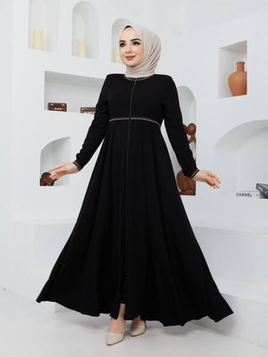 Mevlana Model Kolu Ve Beli Modelli Kloş Ferace Pardesü Mevlana Model Kolu Ve Beli Modelli Kloş Ferace Pardesü