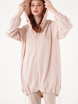 Geniş Fitilli Kapişonlu Hırka