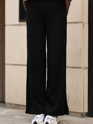 Ely Siyah Triko Pantolon