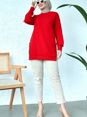 Zincirli Tunik Kırmızı