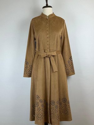 Lazer Kesim Detaylı Süet Kap Camel K60 Lazer Kesim Detaylı Süet Kap Camel K60