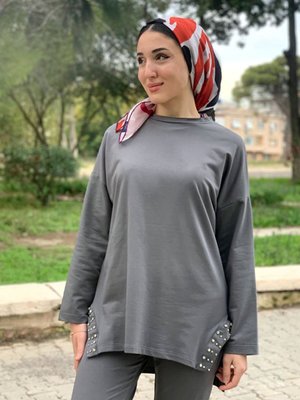 Antrasit Taşlı İkiiplik Takım